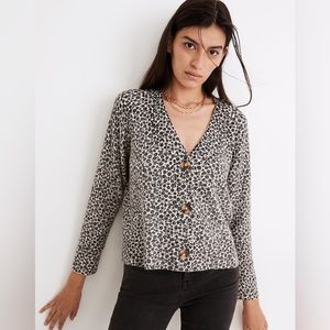 Madewell - Vintage Ditsy Cameron Ribbed Cardigan Sweater, NEVER BEEN WORN